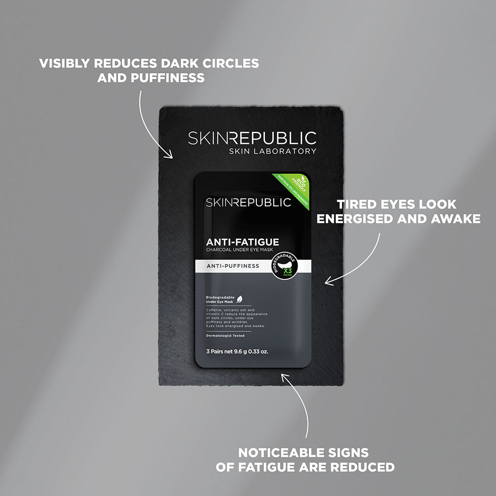 Anti-Fatigue Charcoal Under Eye Mask for Men (3 Pairs)