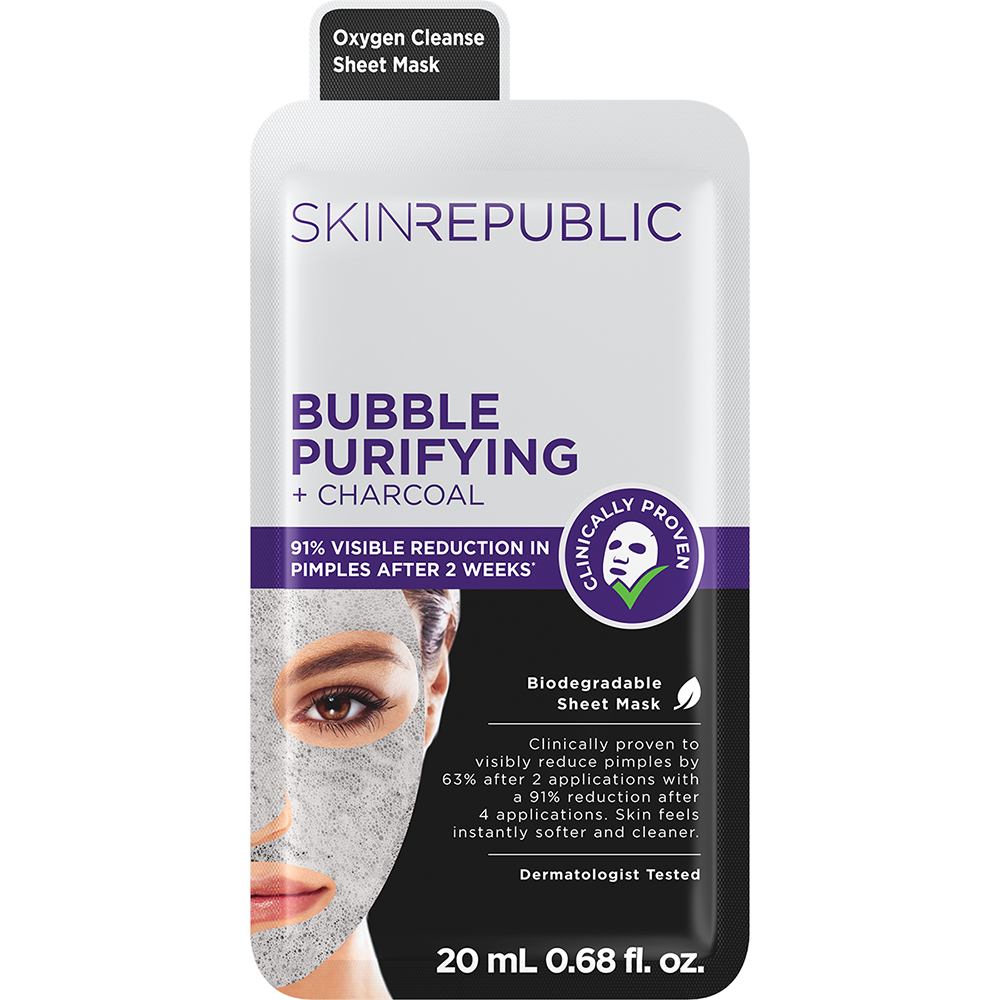 Bubble Purifying + Charcoal Face Mask Sheet