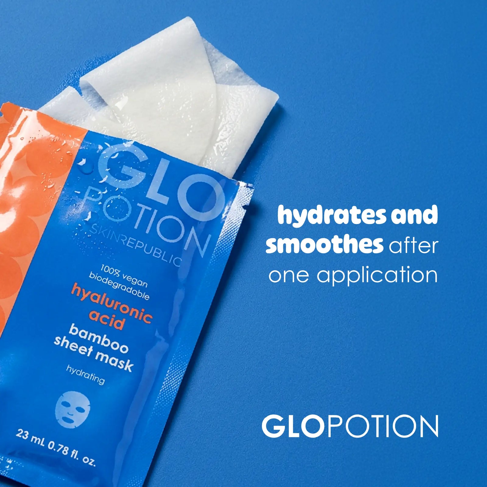 GloPotion hyaluronic acid bamboo sheet mask