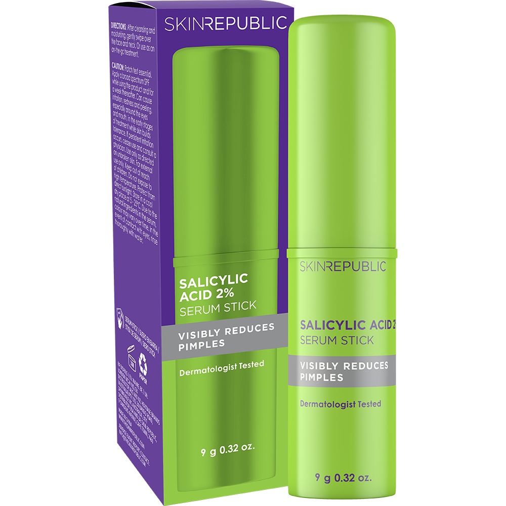 Skin Republic Salicylic Acid 2% Serum Stick — clear pores and control oil on the go