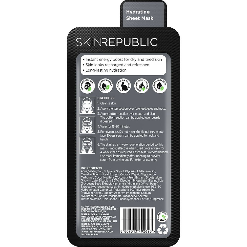 Energising Face Mask Sheet for Men