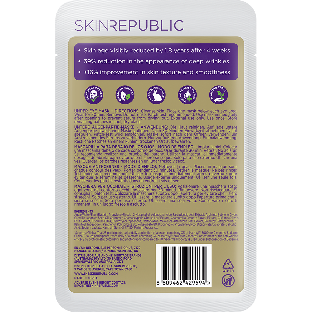 Matrixyl™ 3000 3% Foil Under Eye Mask (2 Pairs)