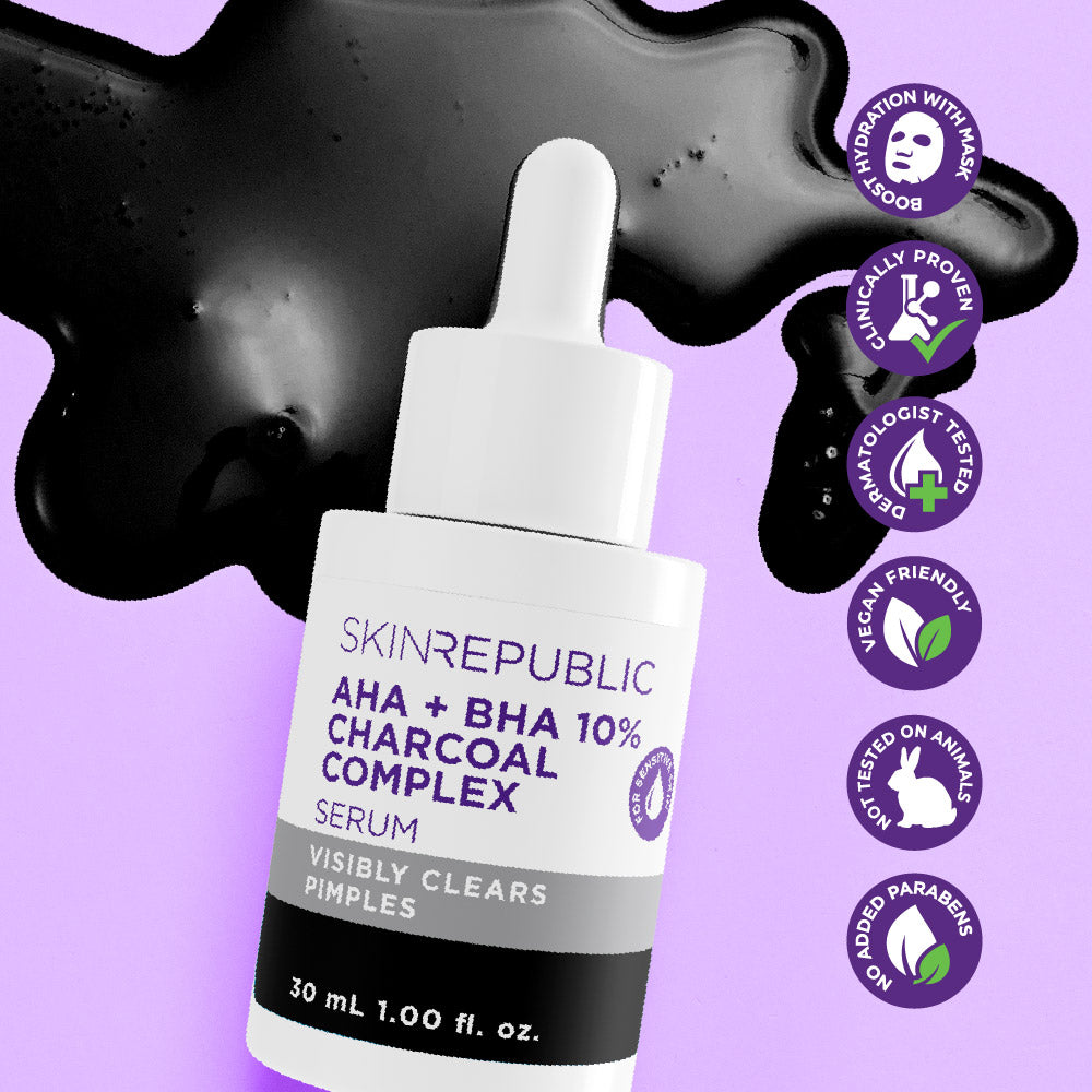AHA + BHA 10% Charcoal Complex Serum