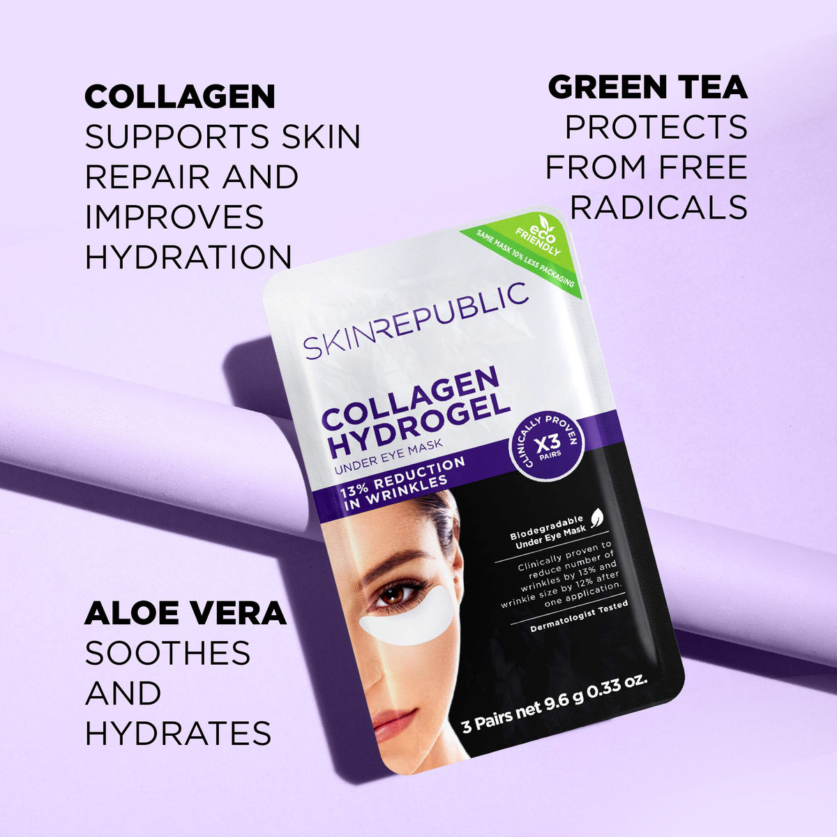 Collagen Hydrogel Under Eye Mask (3 Pairs)