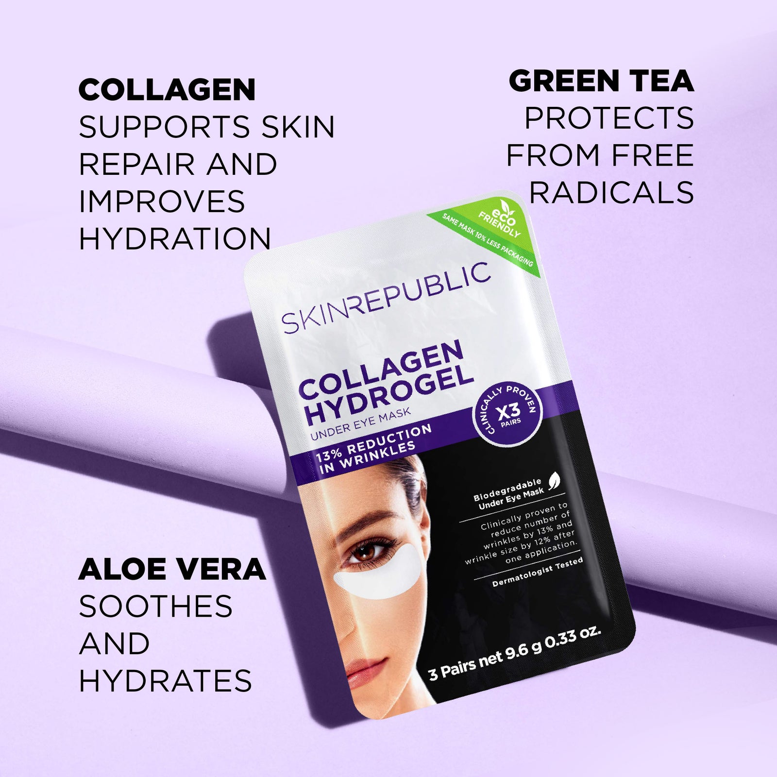 Collagen Hydrogel Under Eye Mask (3 Pairs)