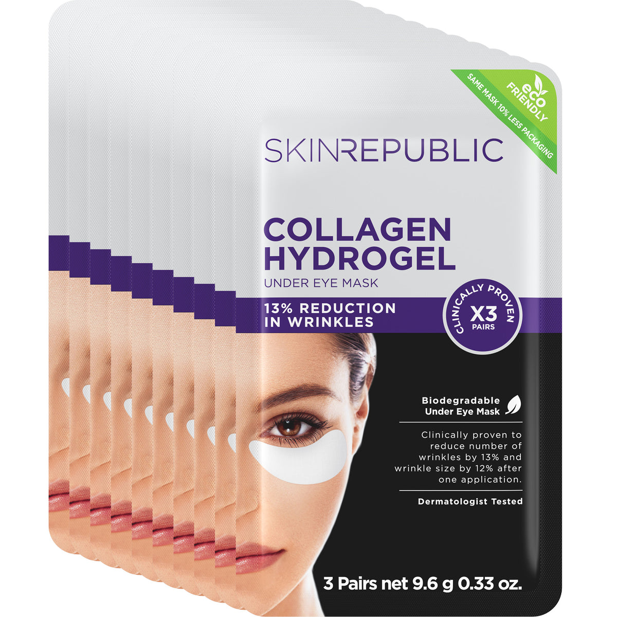 Pack of 10 Collagen Hydrogel Under Eye Mask