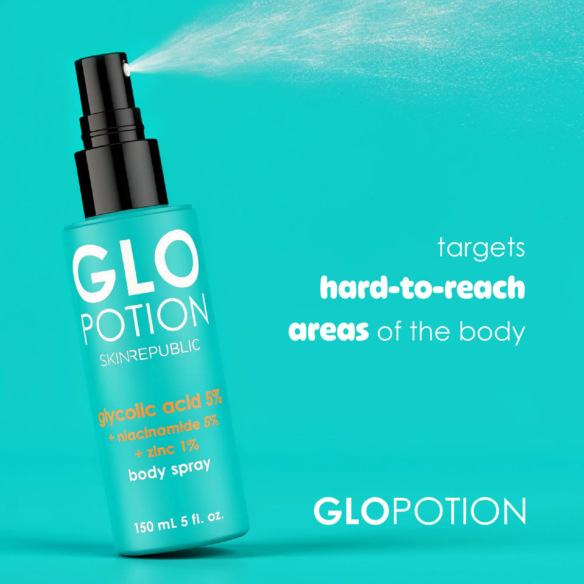 GloPotion Glycolic Acid 5% + Niacinamide 5% + Zinc Body Spray
