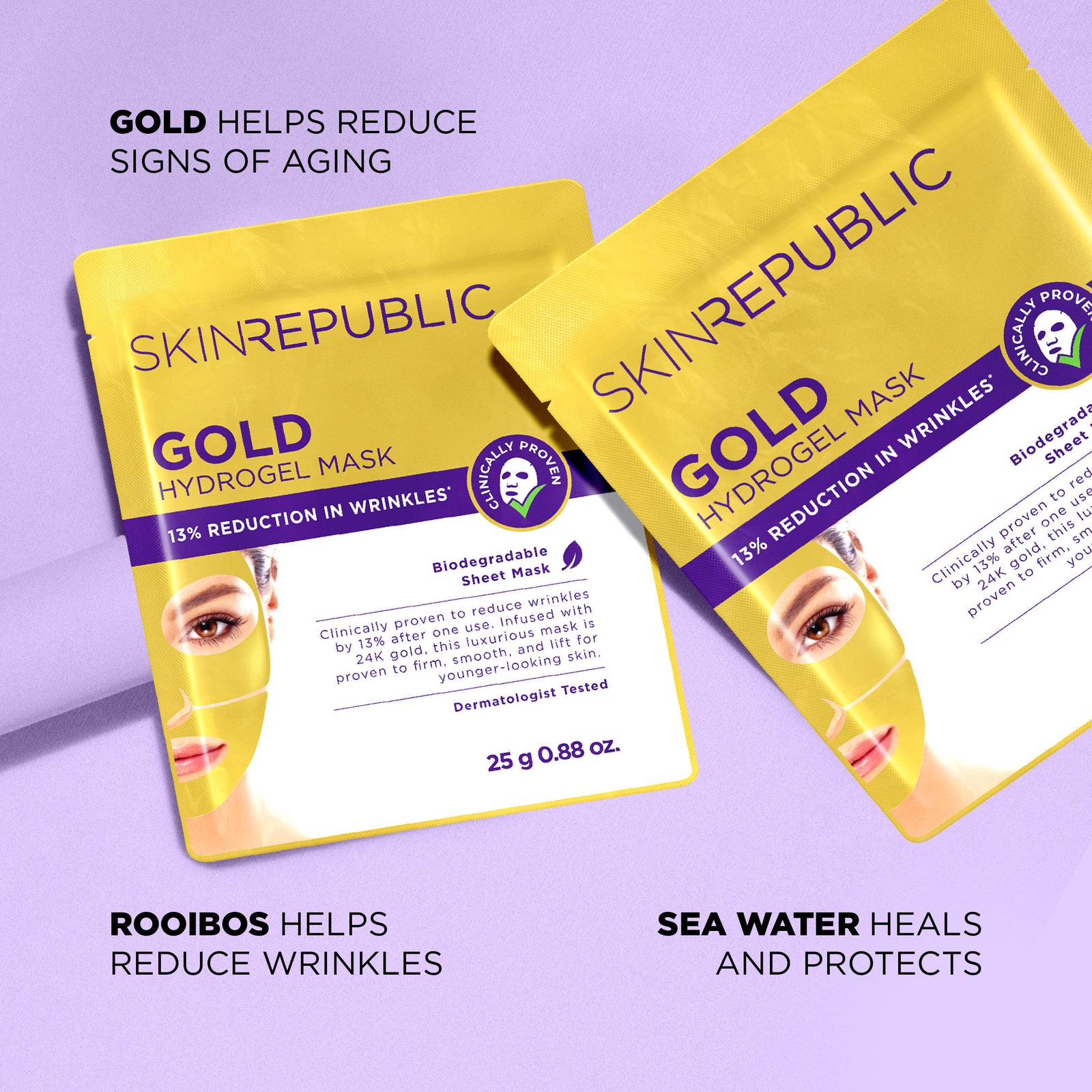 Gold Hydrogel Face Mask