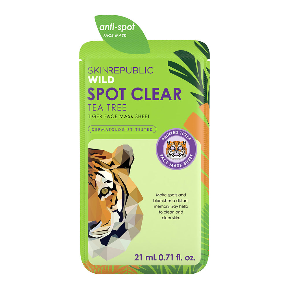 Spot Clear Tea Tree Tiger Face Mask Sheet