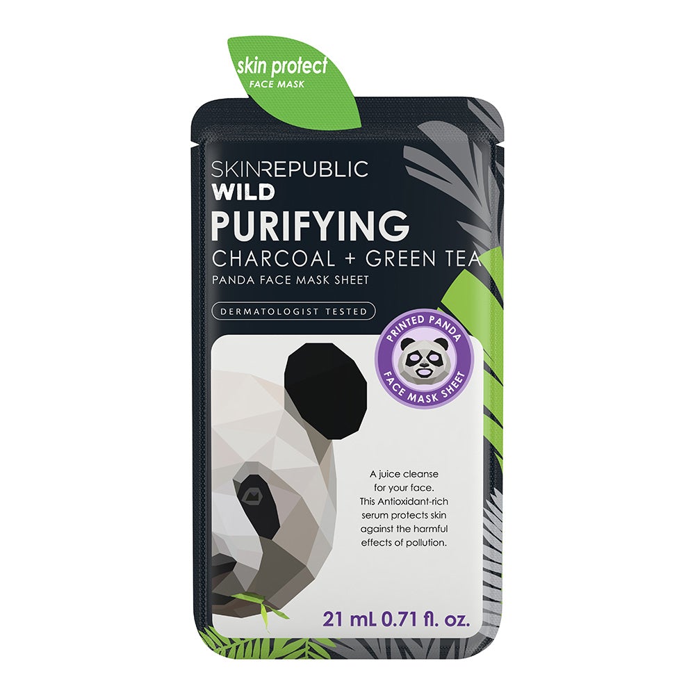 Purifying Charcoal + Green Tea Panda Face Mask Sheet