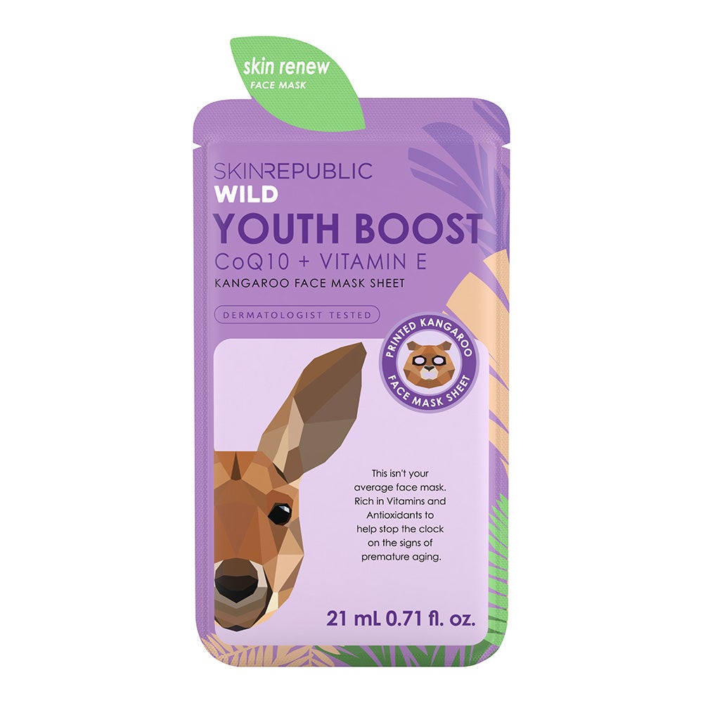 Youth Boost CoQ10 + Vitamin E Kangaroo Face Mask Sheet